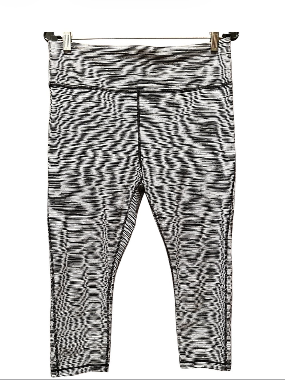 Athleta Black and White Striped Woman’s Leggings